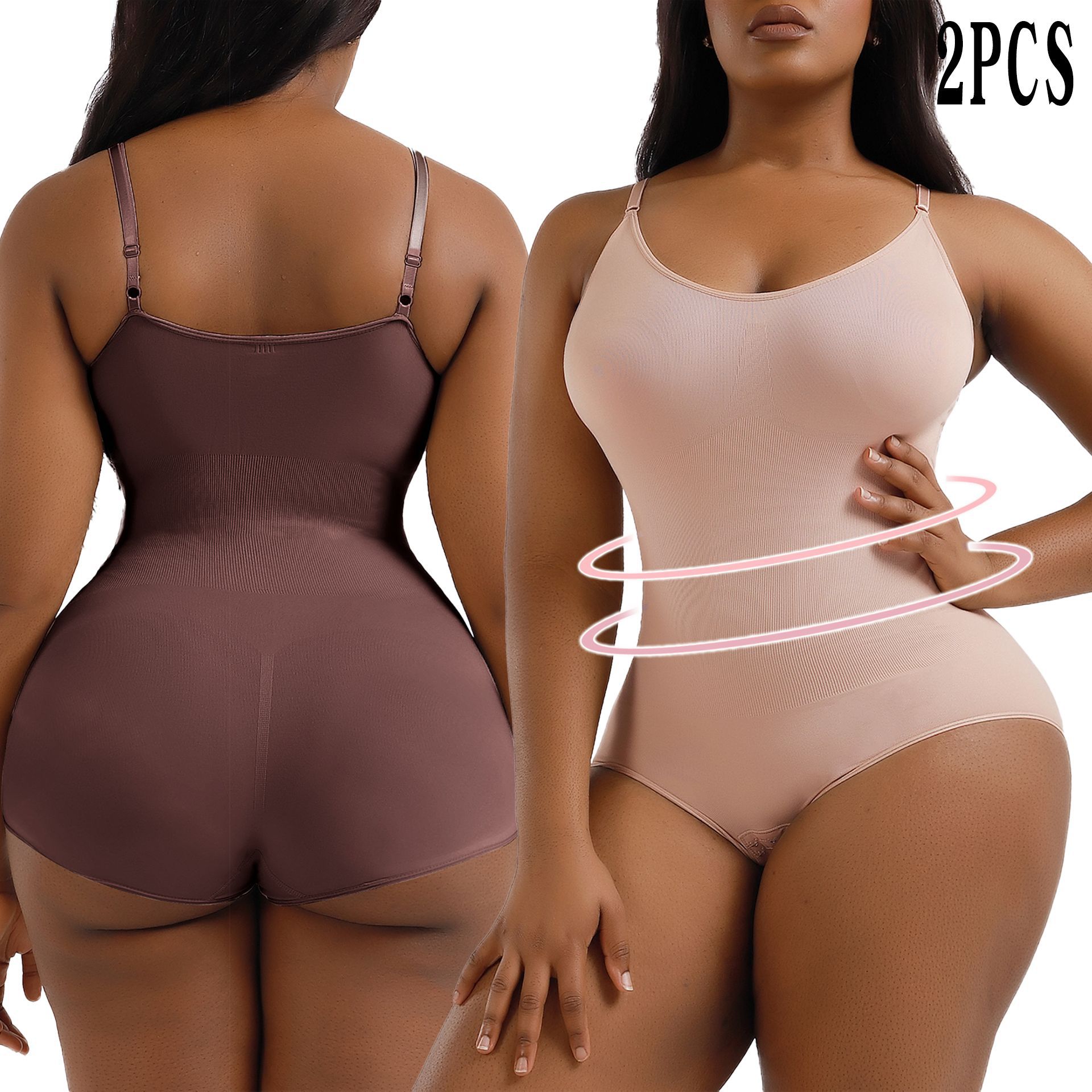 Picture of European and American plus size Postpartum Hip Lifting Seamless Body Shaping Clothes Women's Full Body Sling Abdomen Tinting Body Underwear
