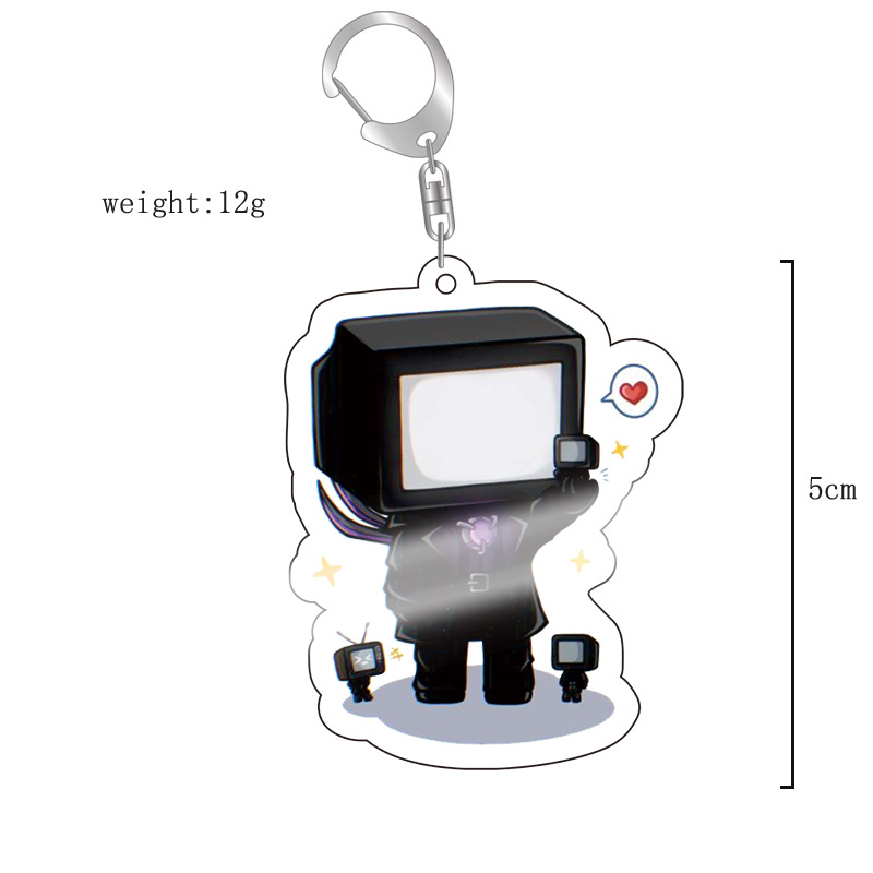 Picture of Cross-border new toilet man keychain skibidi toilet monitor Man TV man creative killer pendant batch