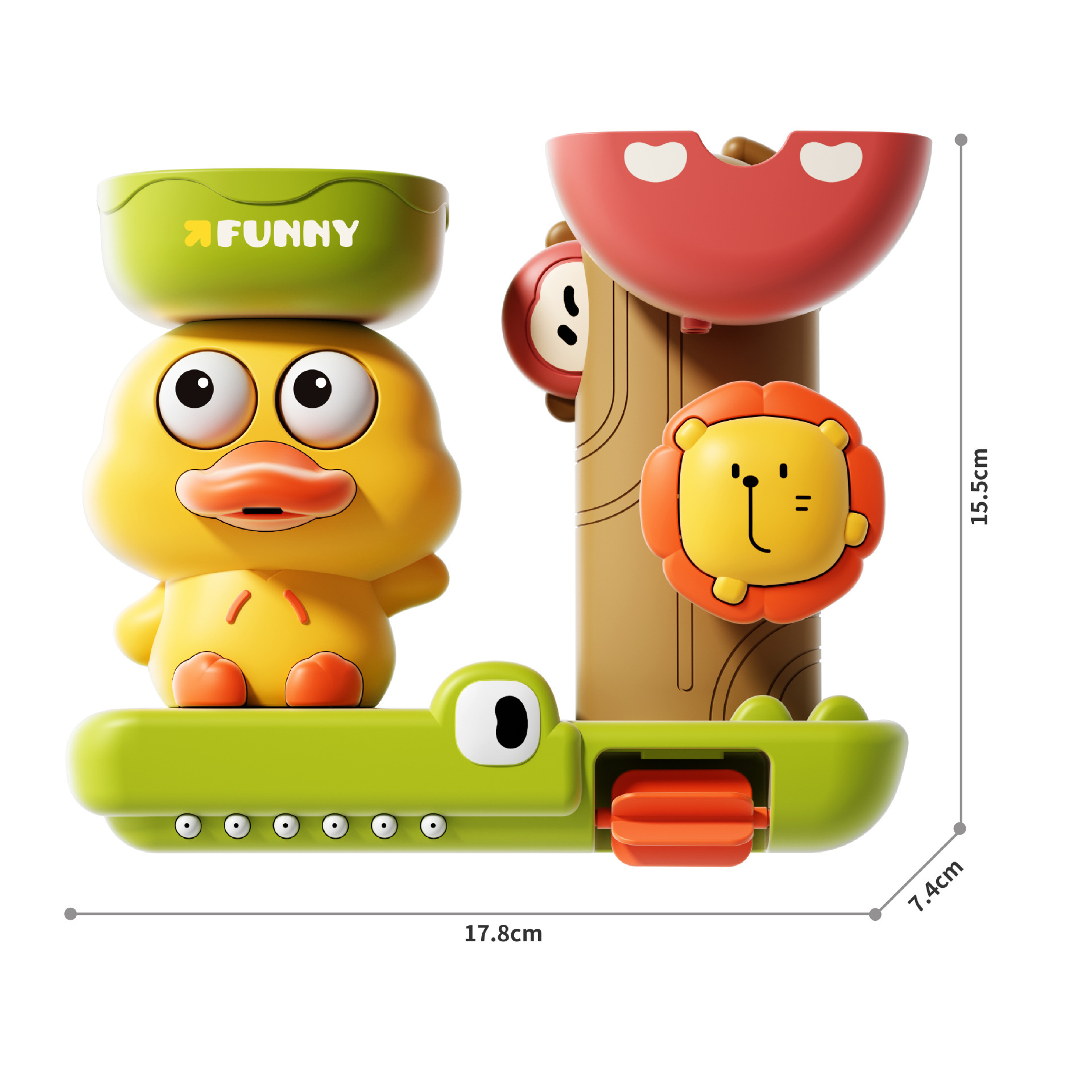 Picture of Cross-border Baby Children's Water Play Toy Sucker Chuanle Yellow Duck Waterwheel Bathroom Shower Toys for Boys and Girls