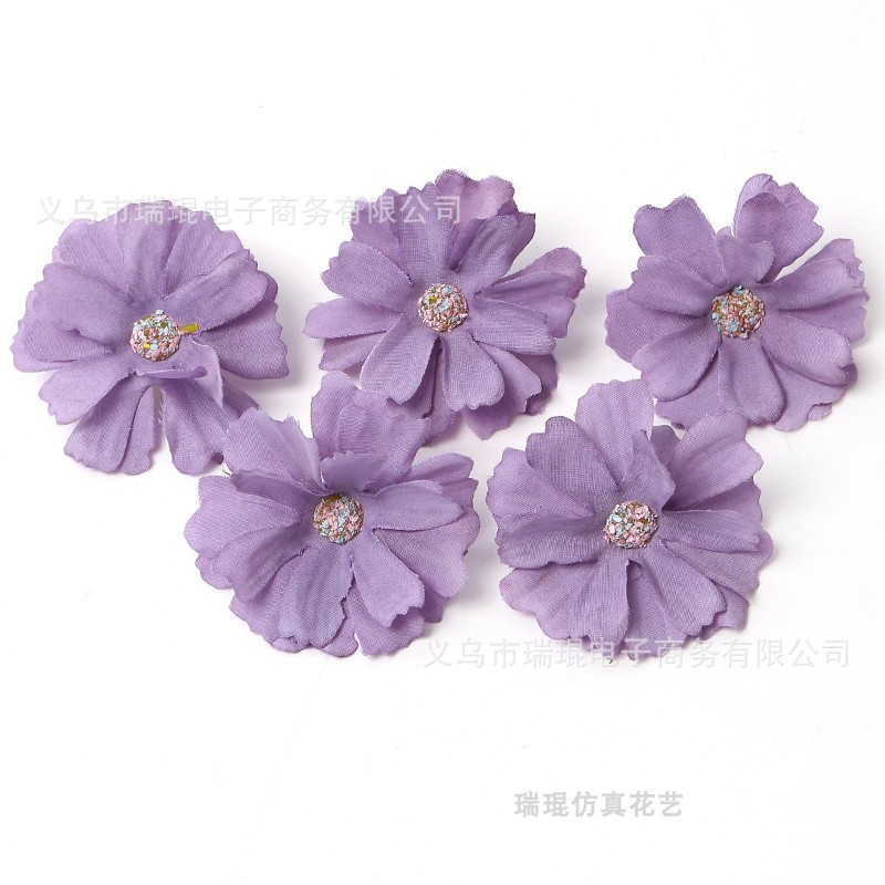 Picture of Purple artificial flower artificial flower silk flower diy handmade wreath headdress hair accessories wedding set