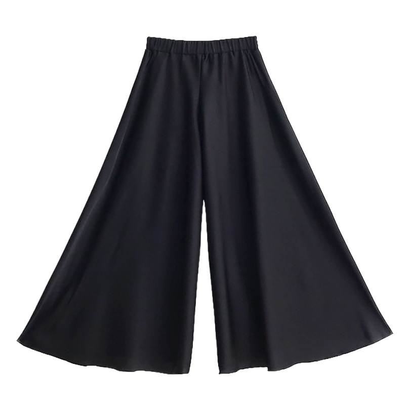 Picture of Dance Pants Modern Dance Clothing Wide-Leg Swing Body Female Adult Loose Satin Jazz Short-Sleeved Classical Chinese Practice