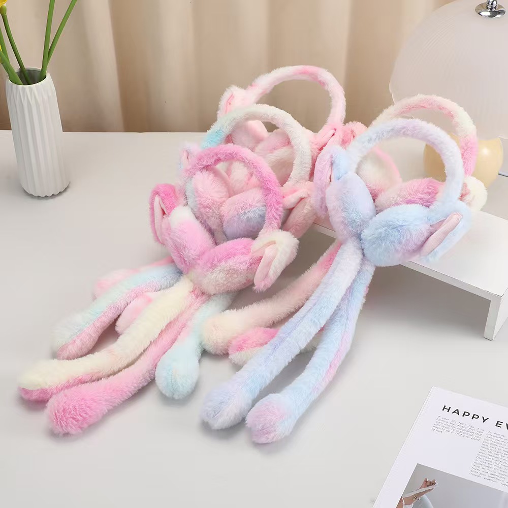Parent-child strawberry cute ears will move, earcups, ear covers, berry bear plush bands, sound winter Douyin ear warmth