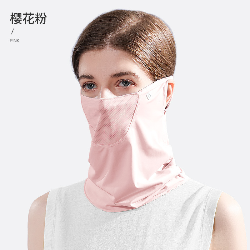 Picture of Summer Outdoor Riding Sunscreen Mask Women's Neck Protection Sunshade Anti-ultraviolet Ice Silk Cold Ear Hanging Mask XTJ27