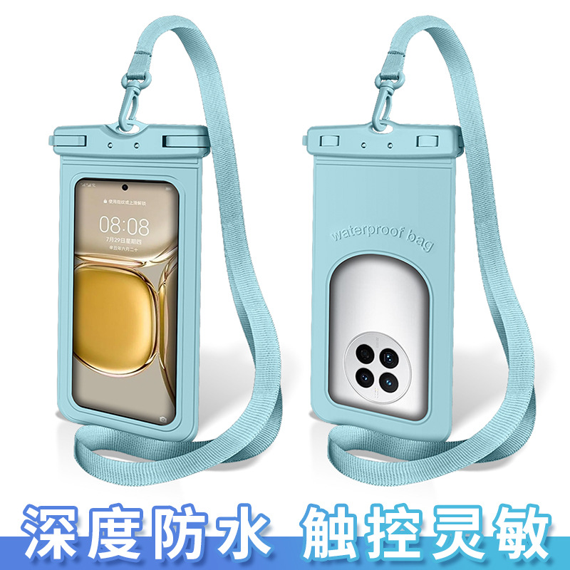 Picture of Cross-Border Enlarged Tpu Material Mobile Phone Waterproof Bag Sealed Diving Cover Transparent Swimming Rafting Rainproof Bag with Touch Screen
