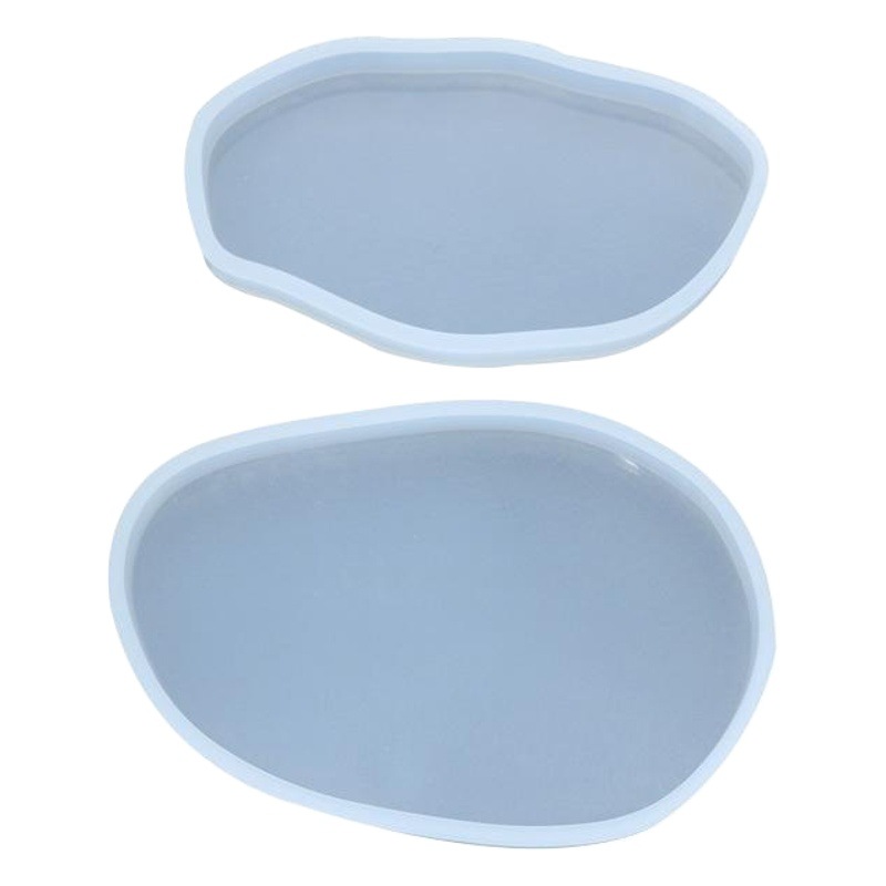 DIY crystal drop mold silicone mirror irregular oval table mirror pendant coaster base