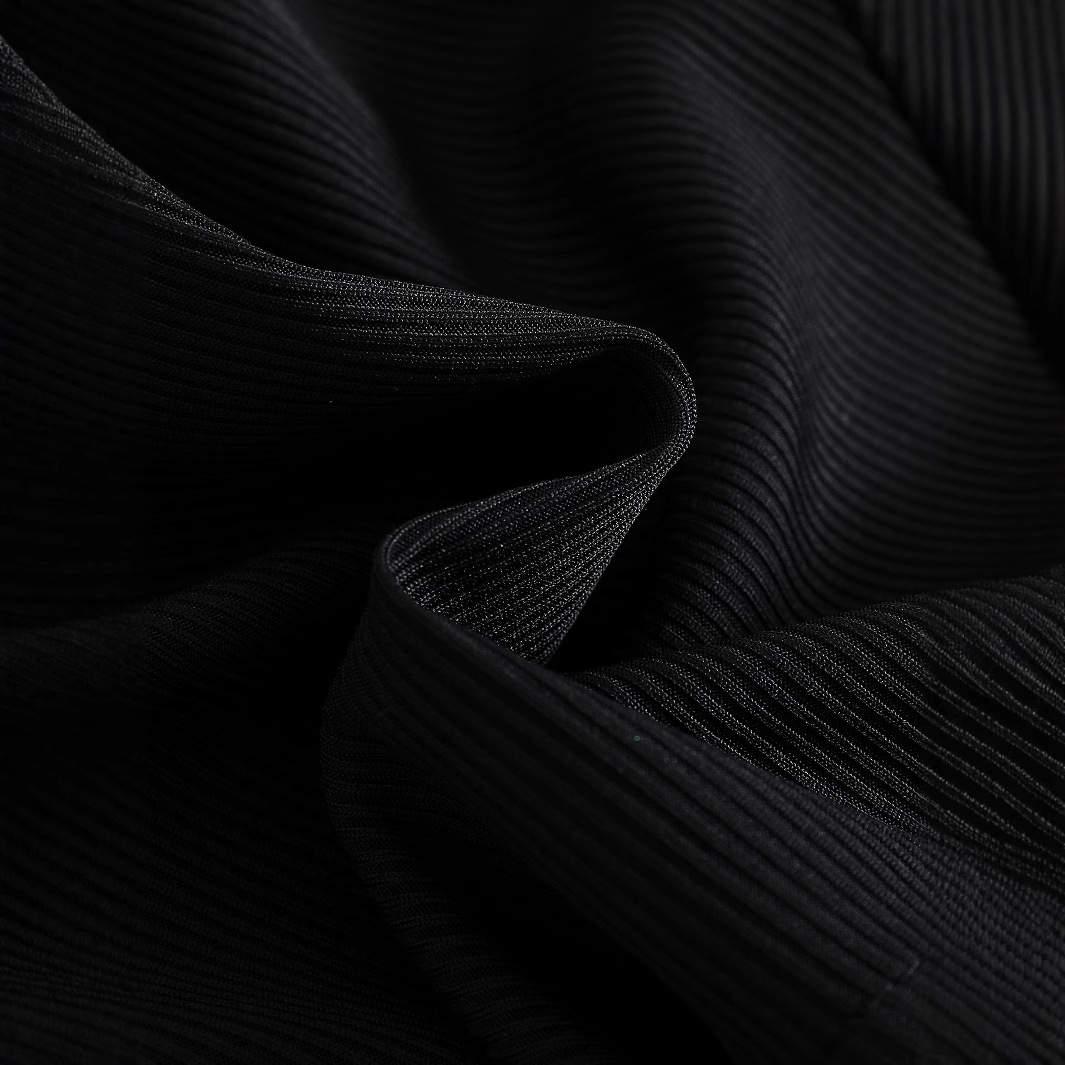Picture of 2024 Spring and Autumn Foreign Trade Explosions Girls Solid Color Pit Strip Long Sleeve Crewneck Black Rose Mesh Princess dress