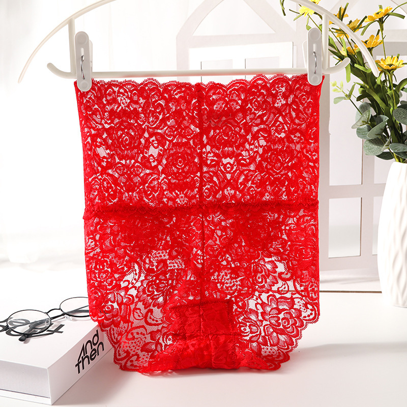 Picture of Cross-border high-waist lace underwear sexy hollow breathable no-hip underwear ladies briefs