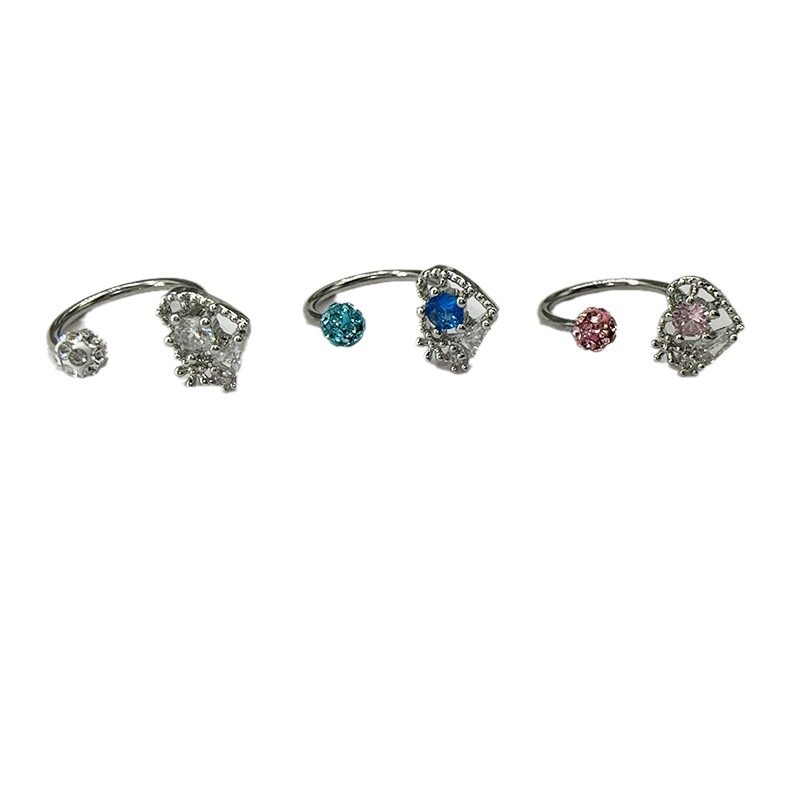 Picture of Aili Dream Diamond Zircon Love Light Luxury High-End Titanium Steel Lip Ring Cross-Border Piercing Yiwu Accessories