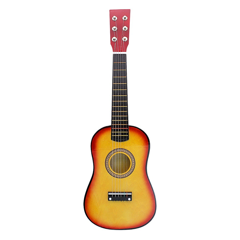 Cross-Border Wholesale 23inch Small Guitar Multi-Color Wooden Guitar Kidsren's Beginner Practice Guitar Playing Six-String Small Guitar