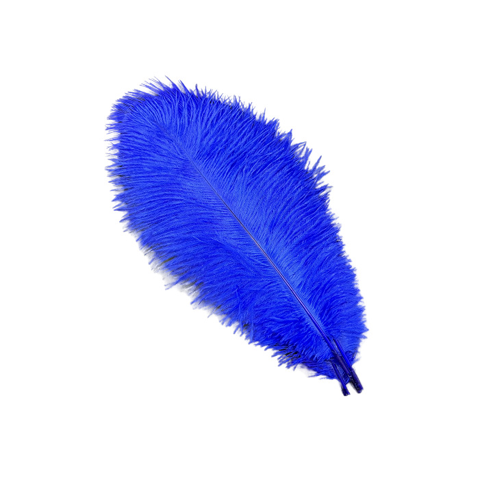 Picture of White ostrich feather 25-30cm natural ostrich feather dyed feather wedding decoration lamp ornament feather