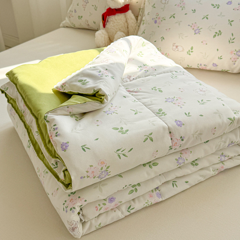 Picture of Class A Maternal and Infant Grade Summer Quilt Lace Summer Cool Quilt Summer Air-conditioning Quilt Double Washed Cotton Quilt Core Children's Thin Quilt Ins