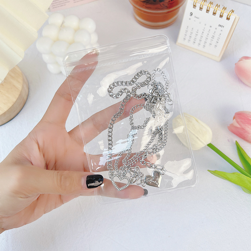 Picture of Anti-oxidation Jewelry Storage Book Earrings Ear Studs Ear Clips Necklace Hand Jewelry Silver Jewelry Sealed Bag Portable Bag Book