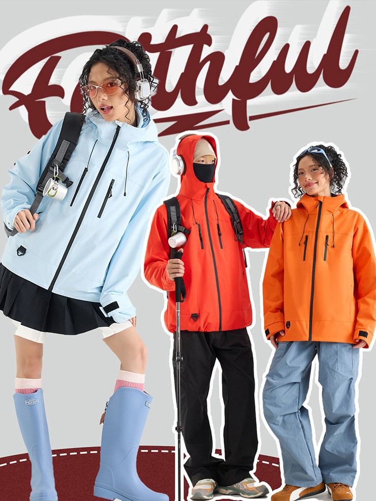 Trendy outdoor jacket, three-in-one detachable fleece hiking jacket, windproof, waterproof, scratch-resistant, and custom warm jacket