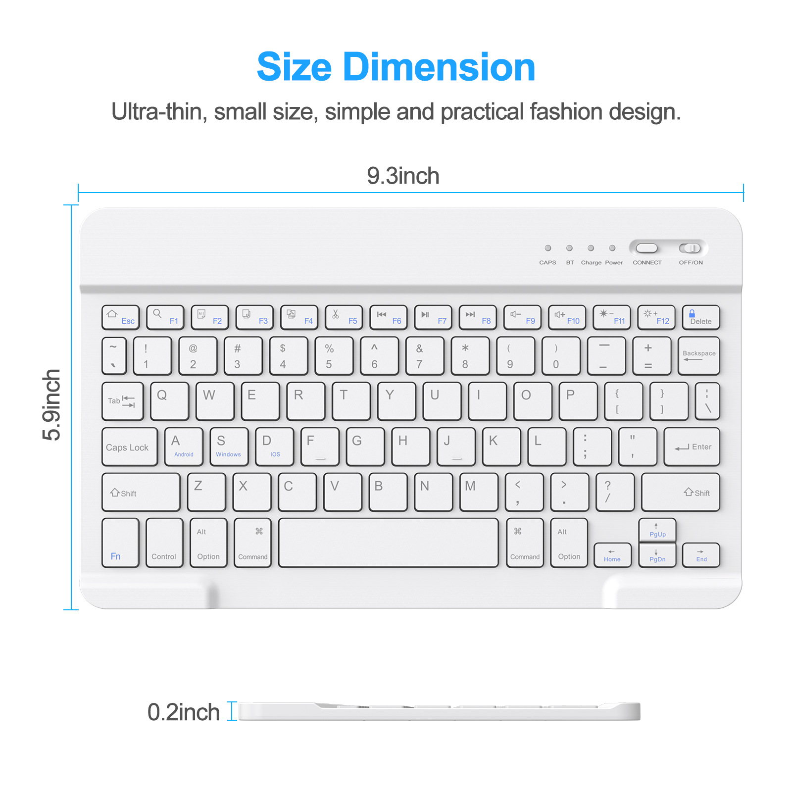 Picture of Cross-border explosions Russian small language wireless bluetooth keyboard ultra-thin portable wholesale Russian Korean wireless keyboard