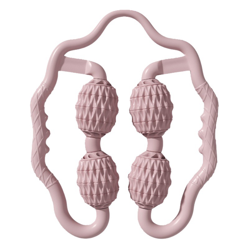 Beautiful Leg Massage Stick Leg Clamp Four-Wheel Ring Foam Roller Massage Relax Muscle Yoga Home Bodybuilding Leg Clamp
