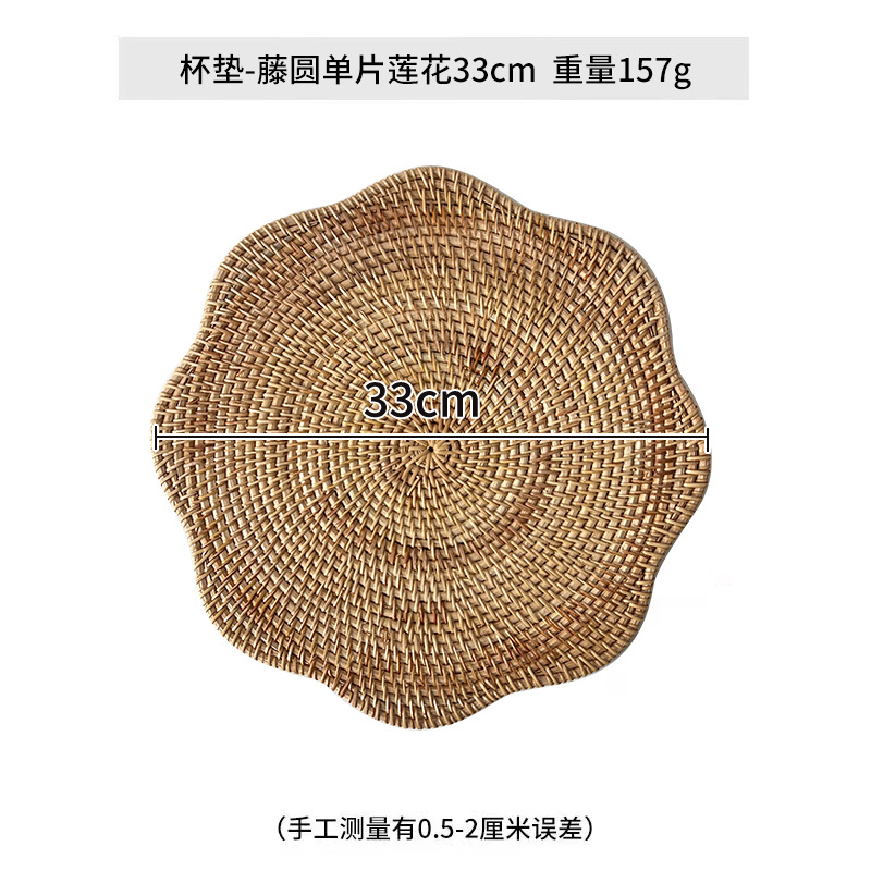 Picture of Nordic handmade Rattan woven bed & breakfast Wall pendant decoration European style living room entrance home wall hanging Rattan
