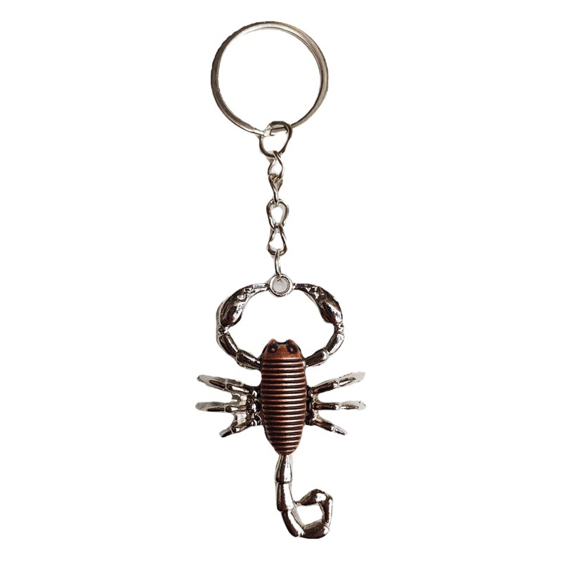 Retro Creative Three-dimensional Simulation Scorpion Alloy Keychain Pendant Men's Backpack Key Pendant Ornaments