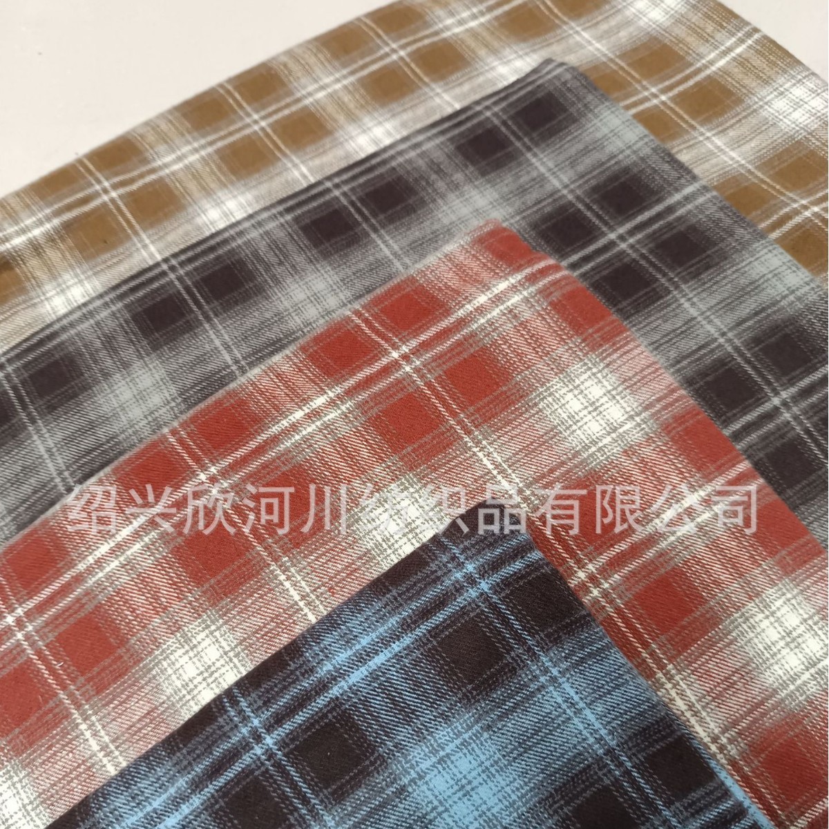 New Yarn-Dyed Flannel Plaid Fabric Brushed Plaid Autumn and Winter Casual Wear Shirt Plaid Fabric