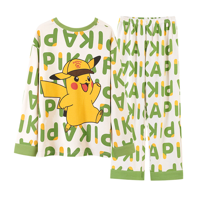 Picture of 2025 Kids Ins Spring and Autumn Long Sleeve Children's Round Neck Imitation Cotton Pajamas for Boys and Girls suit Home Clothes