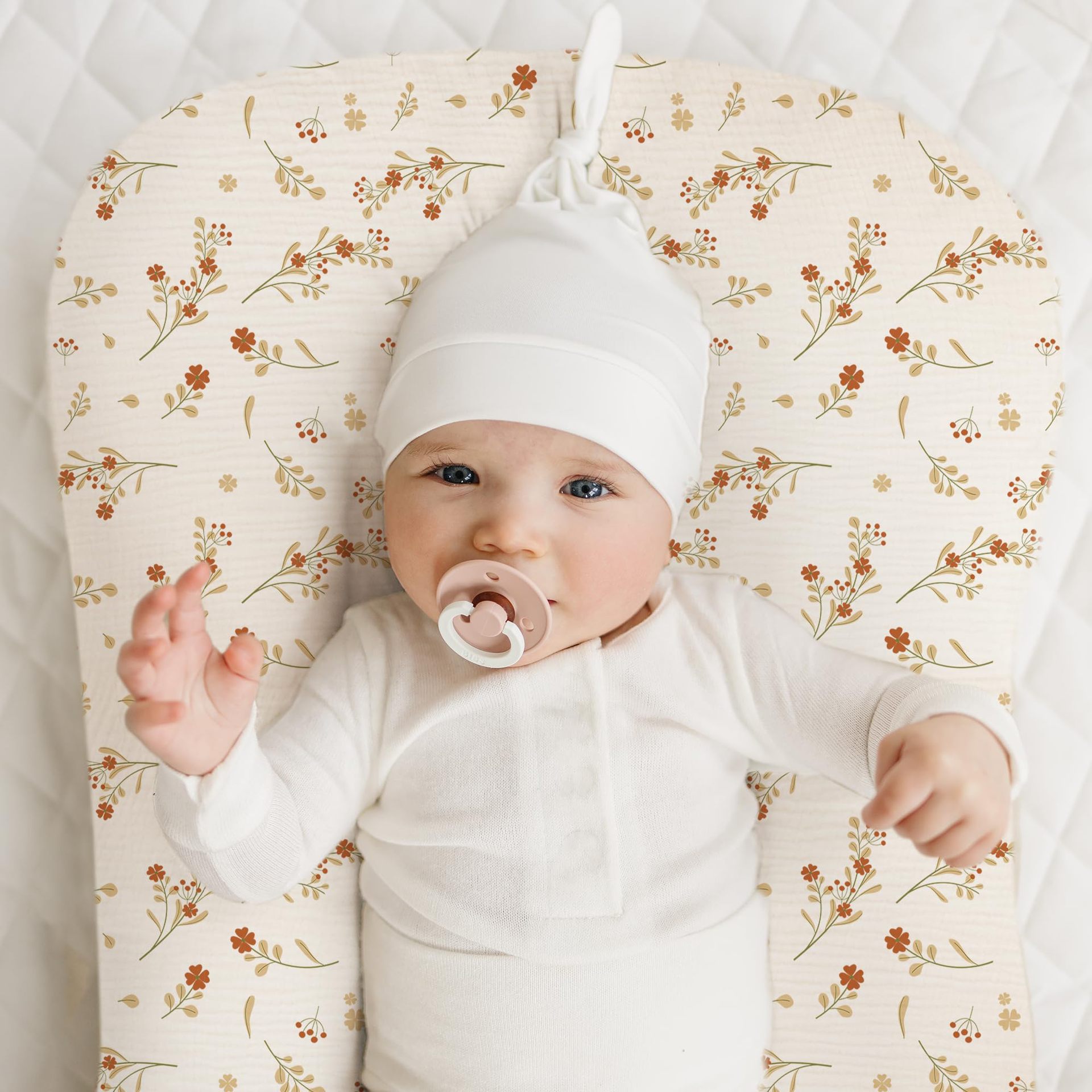 Picture of Cross-border Baby Bed Bed Cover Cotton Yarn Muslin Movable Baby Bed Pressure-resistant Removable Washable Bed Cover