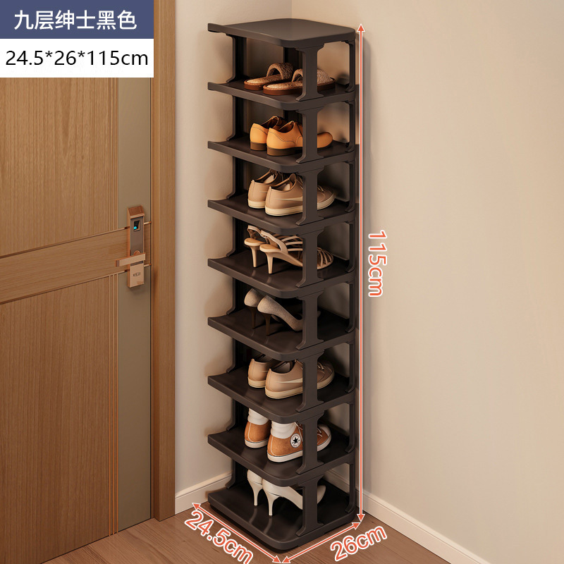 Picture of Simple Dust-proof Small Shoe Rack at Dormitory Door Household Multi-layer Space-saving Installation-free Storage Shoe Cabinet