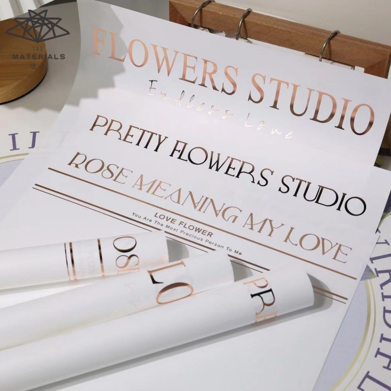 Yitong Internet celebrity simple gilding paper waterproof bouquet wrapping paper Valentine's Day flowers floral paper gift packaging material