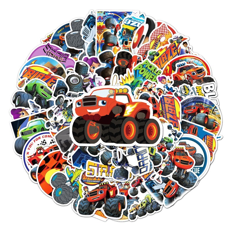 50 Zhang Xuan Wind War Team Graffiti Stickers Personalized Cross-border Cartoon Children's Handbook Stickers DIY Luggage Stickers