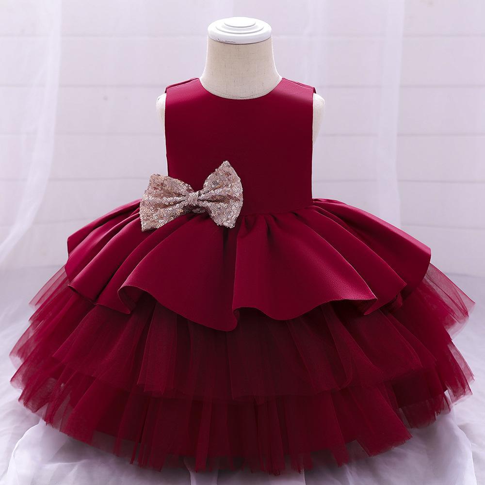 European and American New Children's Dress Girl's Mesh Puffy Princess Cake dress Children's Birthday Dress