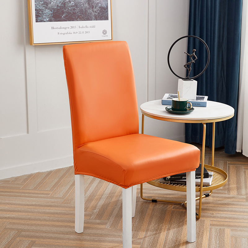 Picture of Chair Cover Cross-border New Solid Color Stretch Leather Seat Cover Amazon Dining Chair Office Waterproof and Dustproof Chair Cover