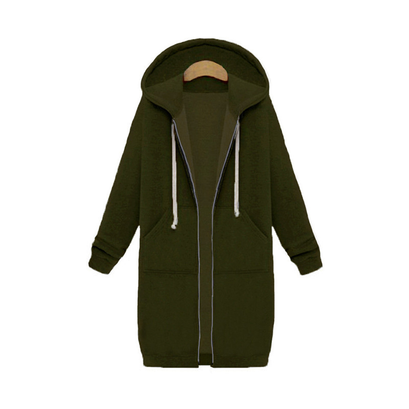 Picture of Foreign trade cross-border Amazon explosions Europe and the United States autumn and winter women's long hooded long sleeve sweater women's winter coat