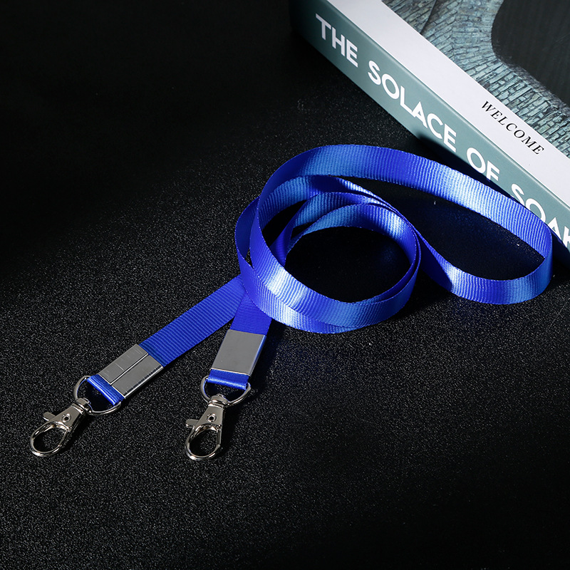 Picture of Lobster hook double buckle key chain thickened lanyard work card badge lanyard work tag factory tag printed logo