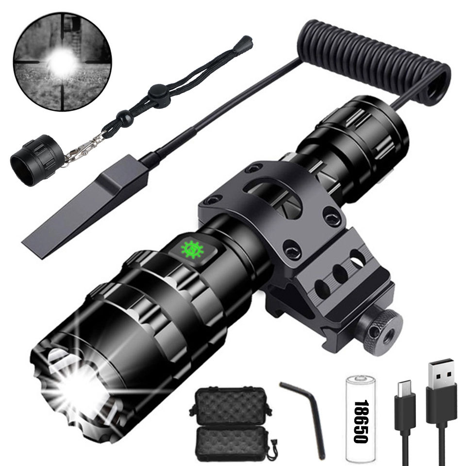 Cross-border new USB rechargeable tactical flashlight L2 outdoor waterproof long-range outdoor search strong flashlight LED