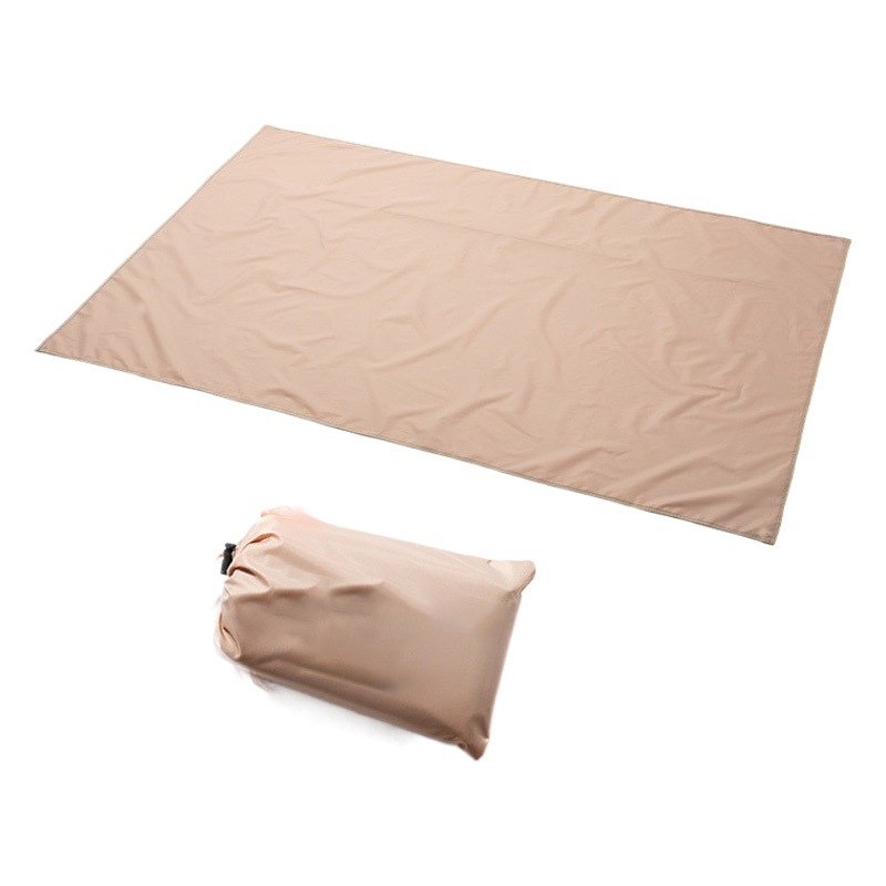 Picture of Canopy Tent Outdoor 3-4 People Silver-Coated Vinyl Waterproof Sunscreen Camping Beach Mat Camping Style Cloth All-In-One