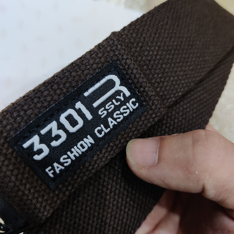 Woven Belt Live Broadcast Room Gift Men's Toothless Canvas Belt 3.8cm Quality Belt Men's Lucky Bag Belt