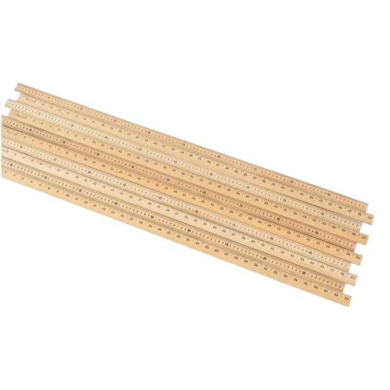 Factory wholesale direct supply straight wooden ruler 100cm double-sided double scale ruler student stationery ruler