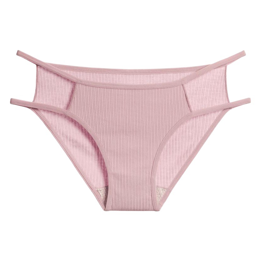 Japanese Style Seamless Sexy Thread Cotton Girls' Underwear Women's Mid-waist Honeycomb Anti-bacterial Pure Cotton Grange Women's Briefs Large Size
