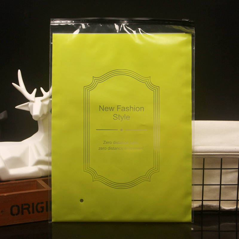 Picture of Clothes clothing packaging bag 700 grams leggings pajamas zipper bag thermal underwear Shirt pants transparent wholesale