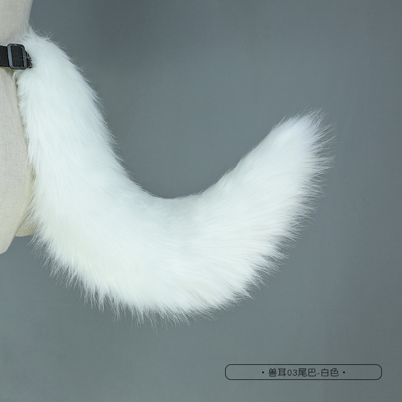 Picture of Handmade Simulated Animal Tail Cute Cosplay Dress up Comic Exhibition Fashion Accessories Handmade Plush Fox Tail