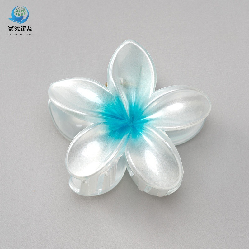 Picture of Cross-border egg flower clip large high-grade gradient Flower hairpin back head updo ponytail shark clip headdress