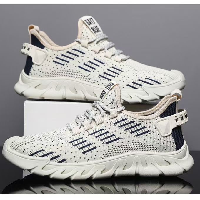 Men's shoes summer fly woven mesh shoes fashion breathable sneaker soft bottom lightweight student running shoes cross-border wholesale
