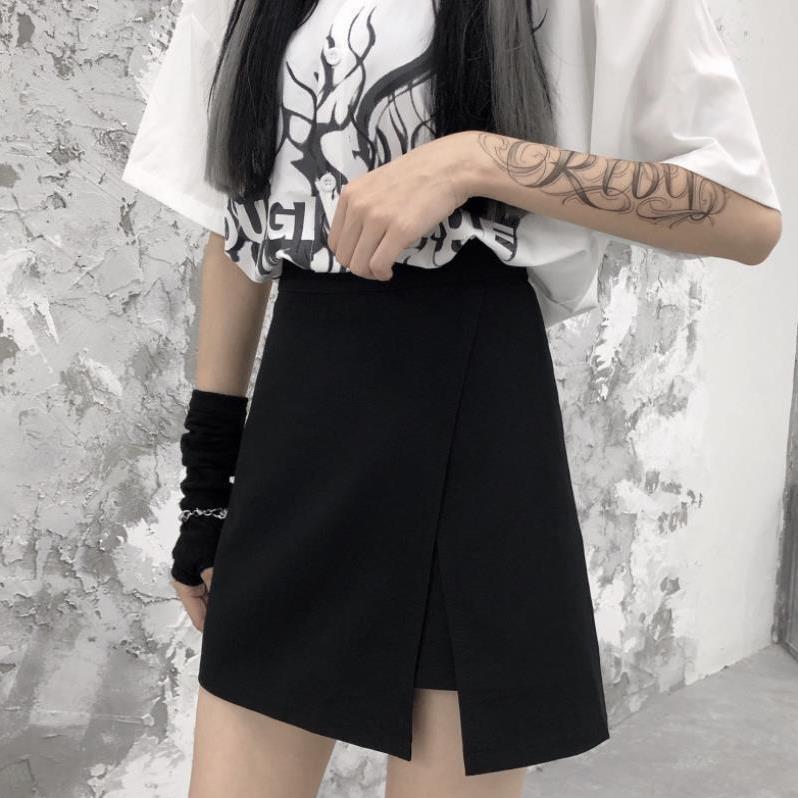 A- line Skirt Skirt Trendy Skirt 2220 Student Autumn Black Skirt Women's New High Waist Slim Hip Joker Bag