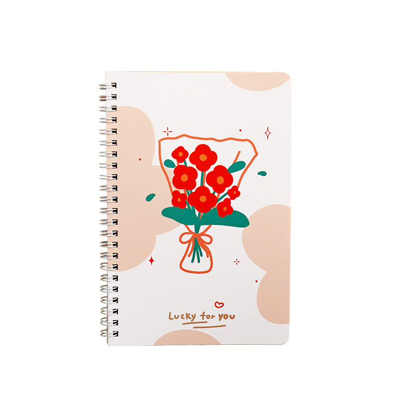 Picture of Cute high-value small fresh flower coil notebook notebook horizontal line inner page student notepad wholesale