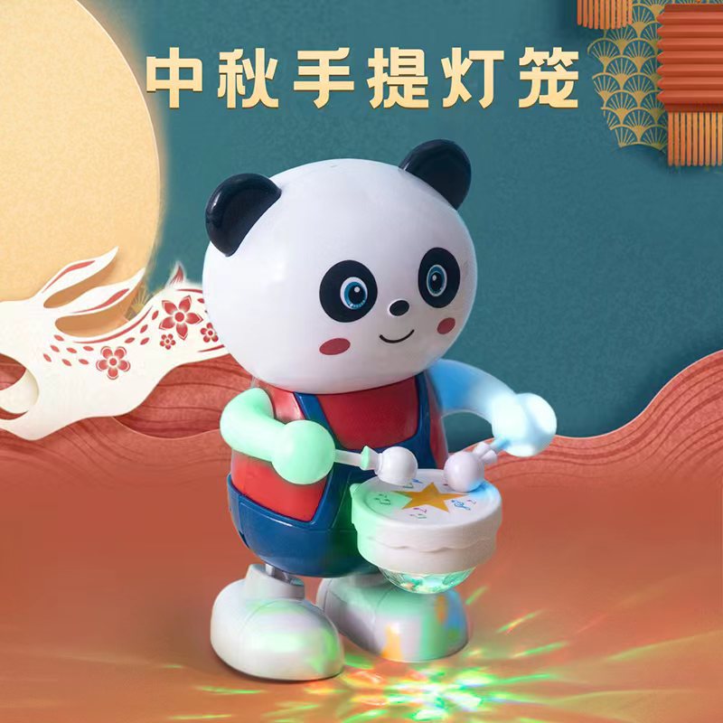 New Electric Dancing Drum Panda Swing Robot Twist Light Music Children's Toy Man Cross-border Hot Sale