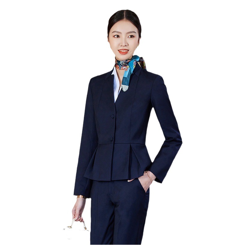 Professional suit suit women's Spring and Autumn 2023 new fashion temperament capable sales department real estate consultant work clothes