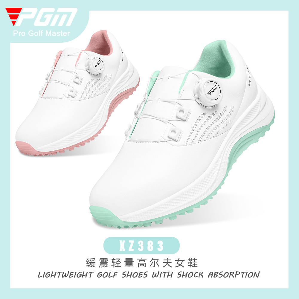 PGM Golf Shoes Summer Women's Shoes Waterproof Knob Women's Sports Shoes Non-slip Shock-cushioning Lightweight Nail-free Shoes