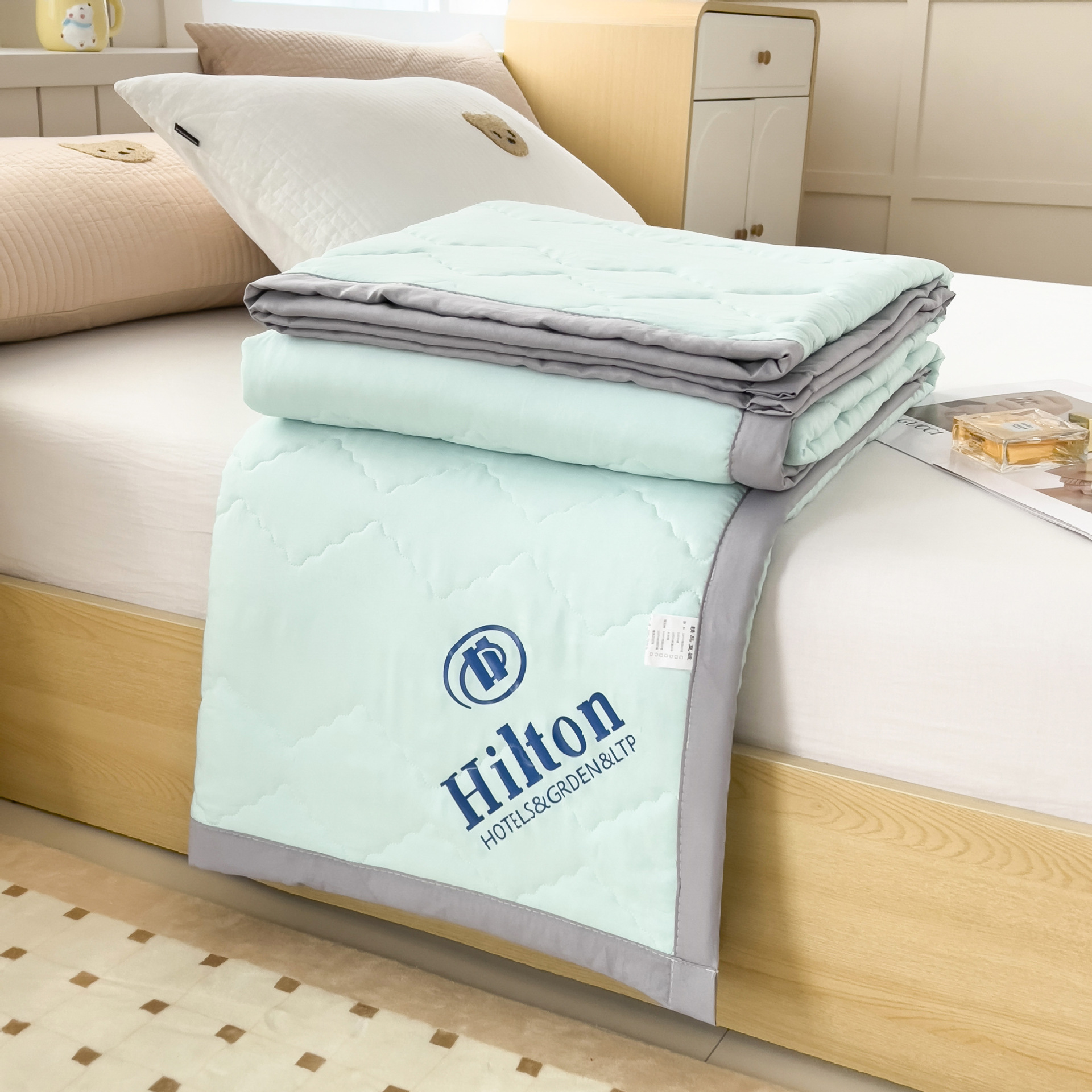 Picture of Hilton Hotel Mulberry Silk Quilt Gift Box Spring Autumn Winter B&B Quilt Core Group Purchase Gift Quilt Wholesale