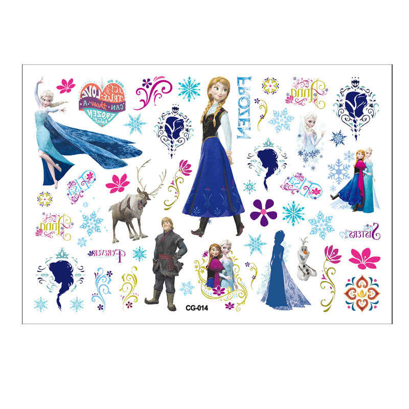 Picture of Frozen Aisha Princess Anna Xuebao Children Tattoo Sticker Birthday Party Tattoo Sticker Water Transfer Sticker