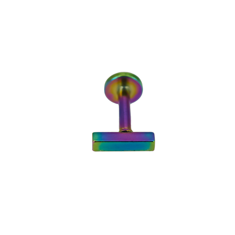 Picture of 2024 new 100% 316L stainless steel hollow moon star geometric figure lip nail ear bone nail 18K gold plated