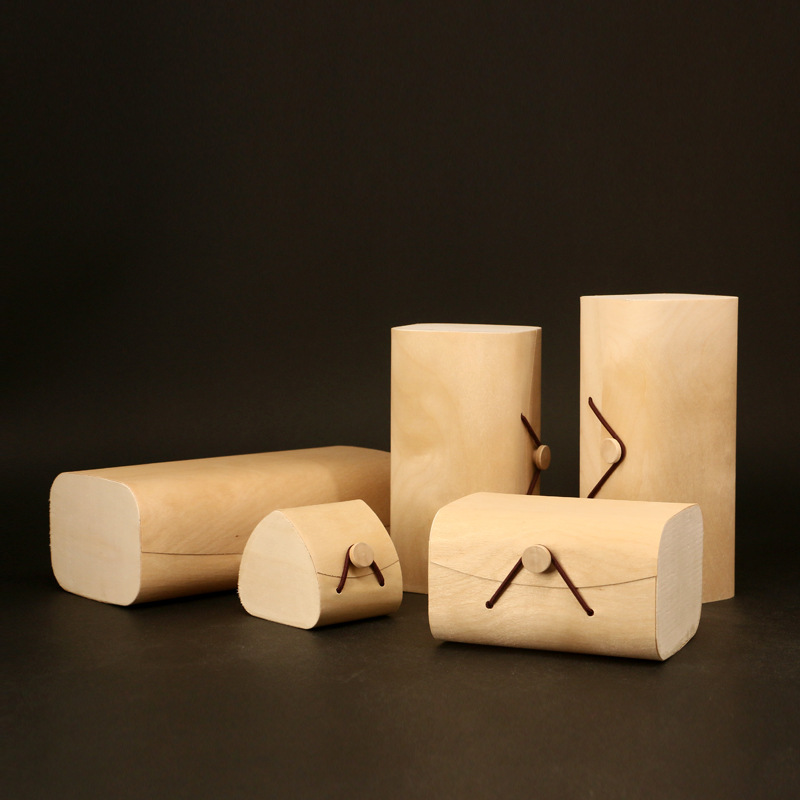 New Eco-friendly Wood Canister Simple Tea Canister Packaging Box Universal Black Tea Green Tea Pu'er Tea Gift Box