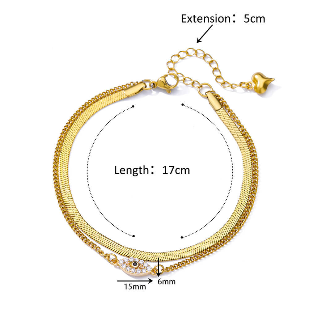 Picture of Simple Double-layer Stainless Steel Foot Chain Women's High-end Feeling Foot Ring Cross Pendant Niche Design Foot Chain for Hair